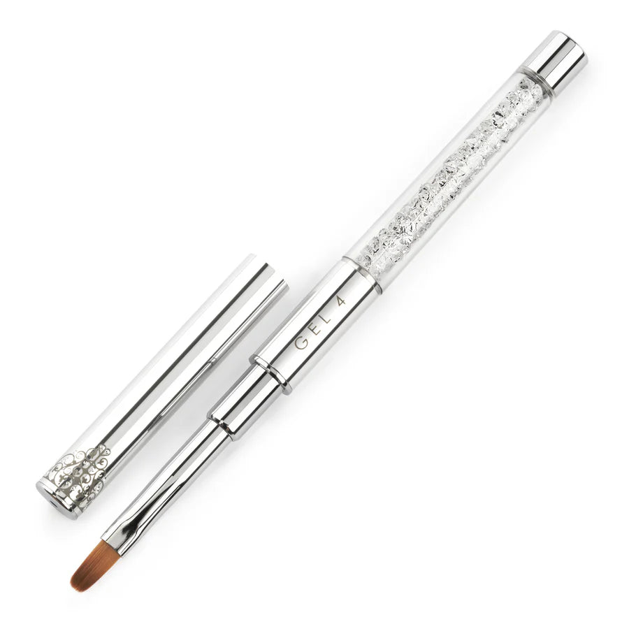 Premium Crystal #4 Oval Gel Brush