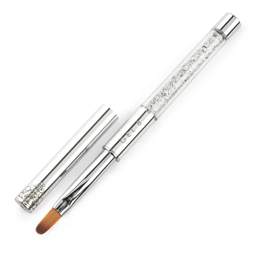 Premium Crystal #8 Oval Gel Brush