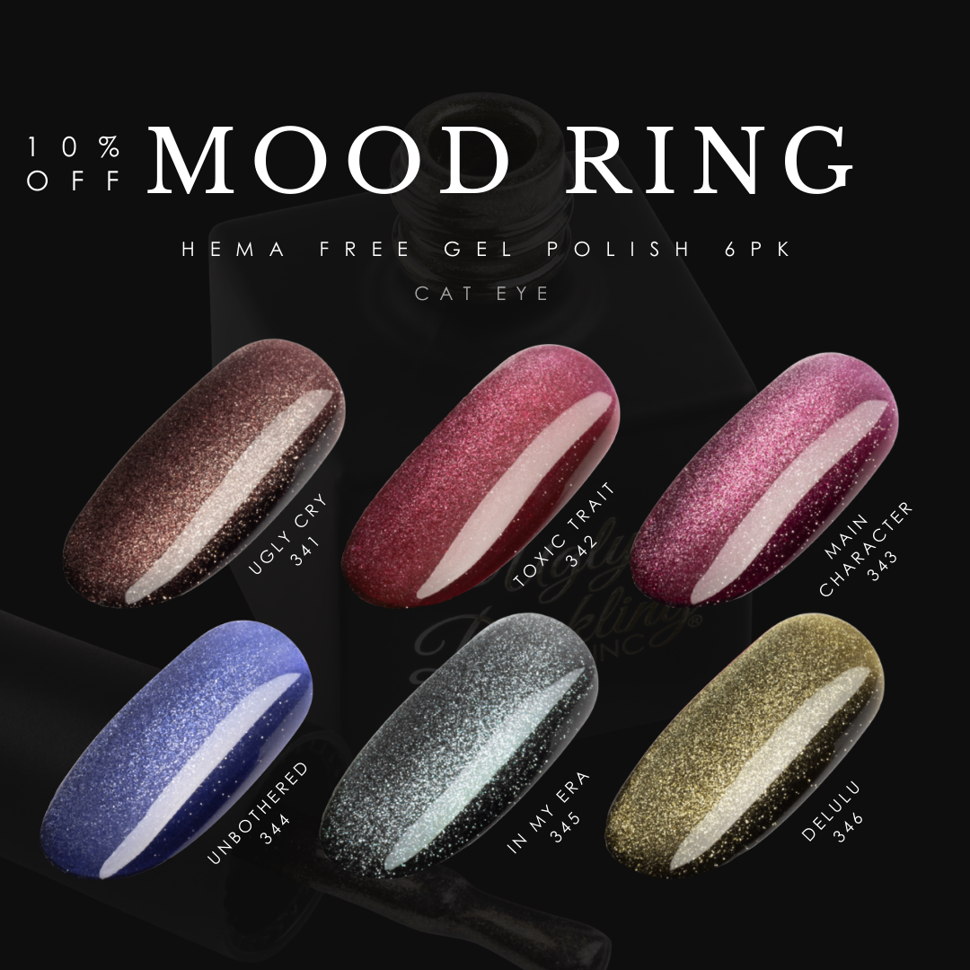 Mood Ring Hema-Free Cat Eye 6pk Collection