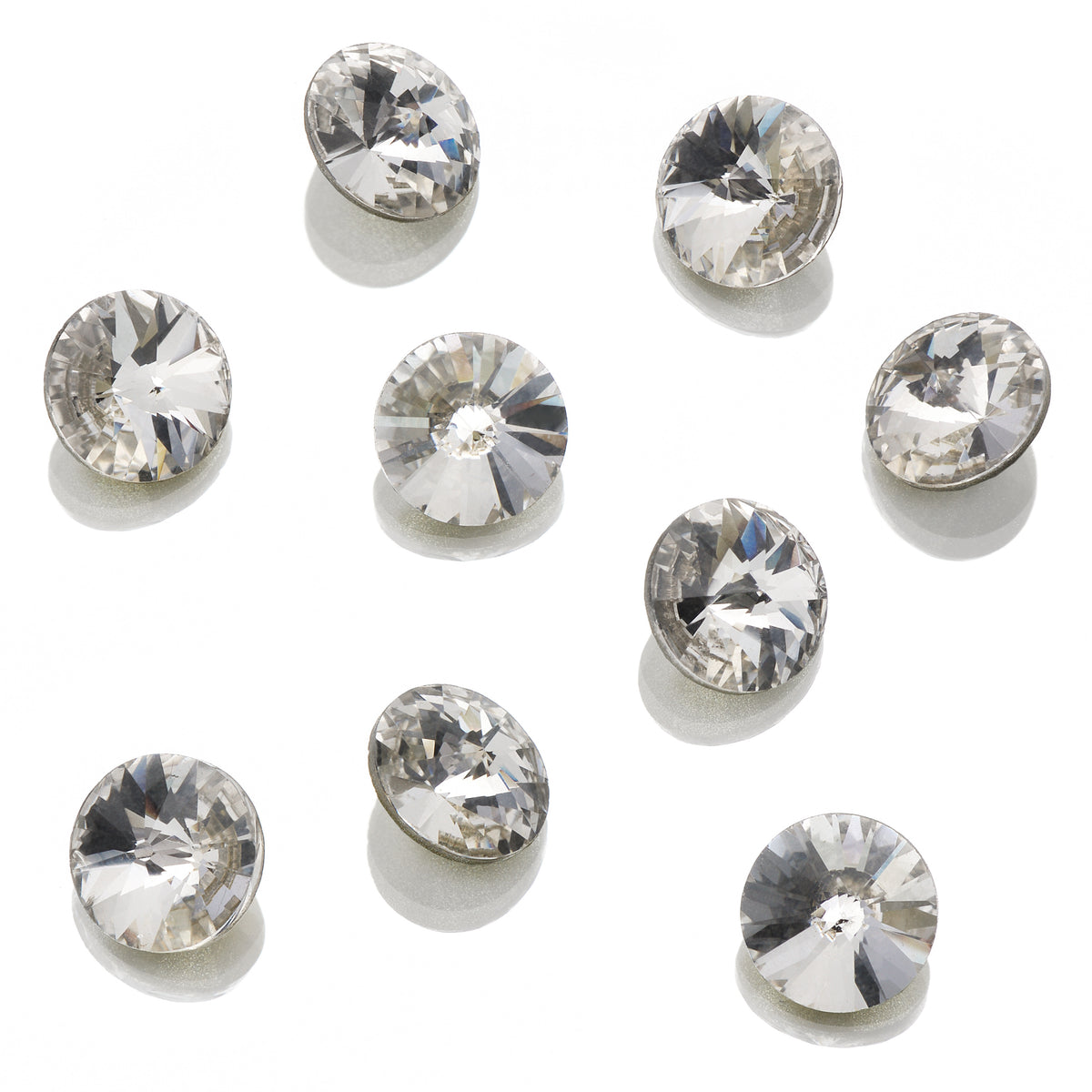 Clear as Mud Pointed Back Rhinestones 10pk