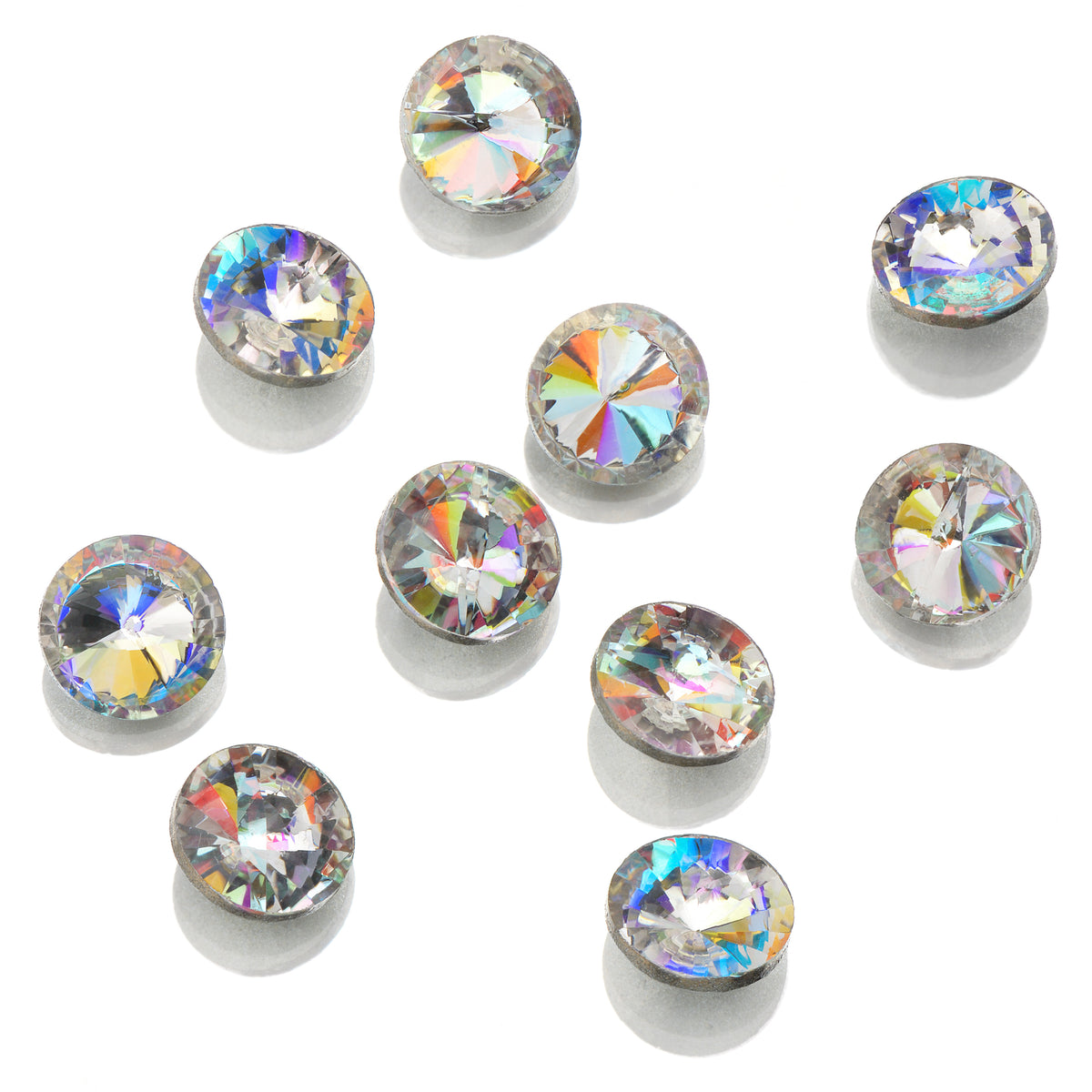 Clear as Mud Pointed Back Rhinestones 10pk