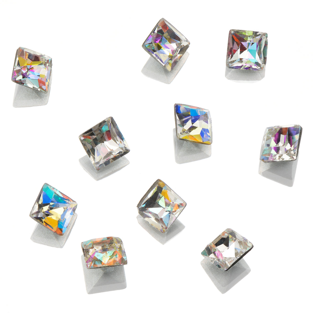 Clear as Mud Pointed Back Rhinestones 10pk